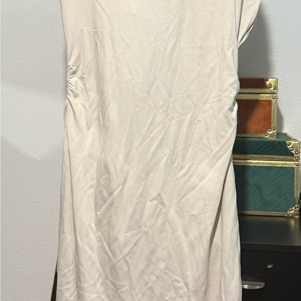 H&M Cream Long Sleeve Dress